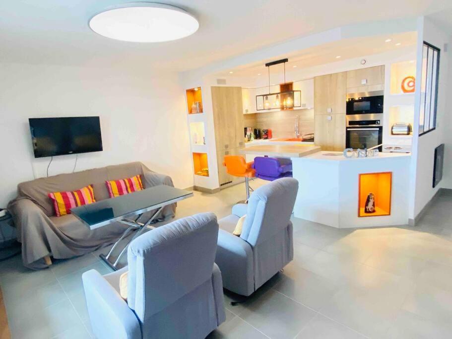 Luxueux T3 Piscine Et Vue Somptueuse Apartment Sete Luaran gambar